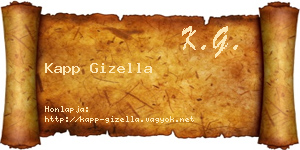 Kapp Gizella névjegykártya